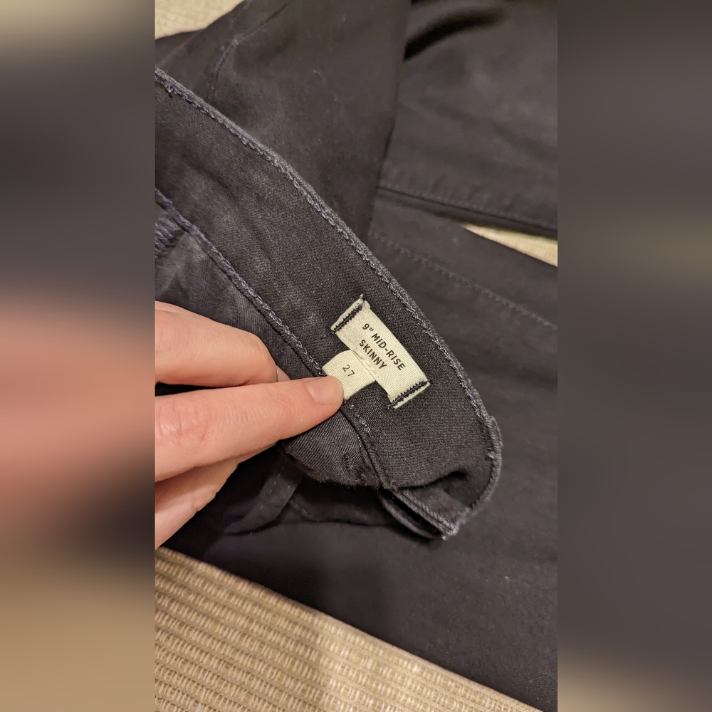 MADEWELL 9" skinny black jeans